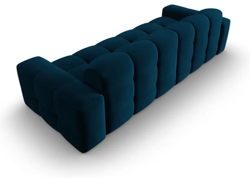 Тъмносин кадифен диван 255 cm Kendal - Micadoni Home