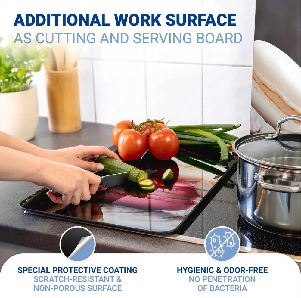 Комплект от 2 стъклени капака за печка , 52 x 30 cm Macarons - Wenko