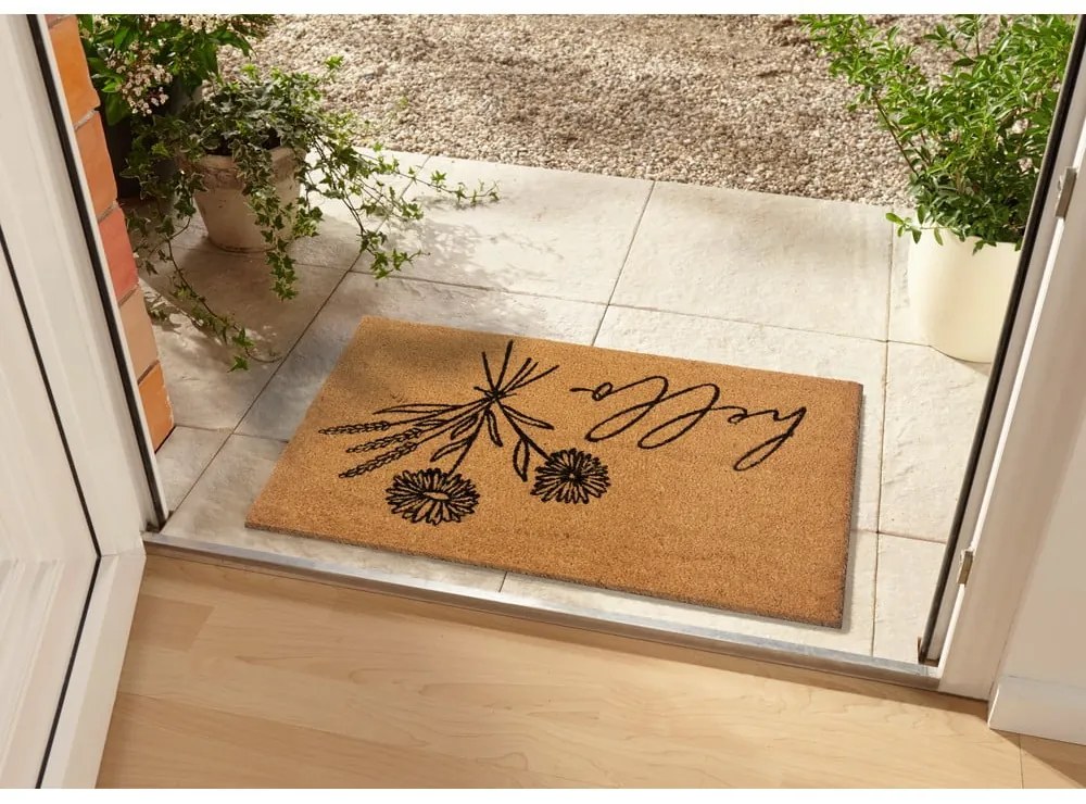 Килимче от кокосови влакна 75x45 cm Hello & Flowers - Hanse Home
