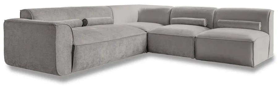 Светлосив ъглов диван (десен ъгъл) Flex Felix – Miuform