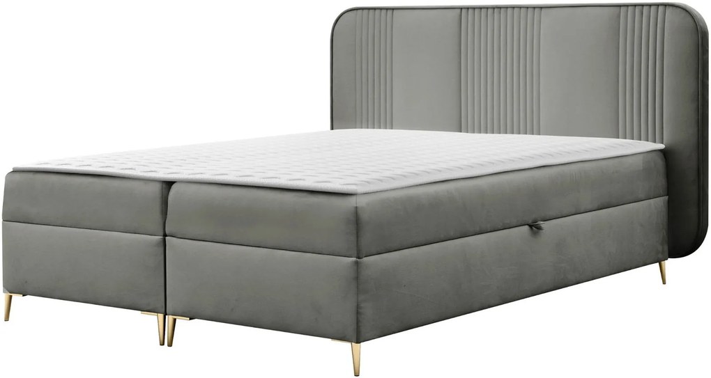 Облечено легло Fandy-Сиво-180 x 200