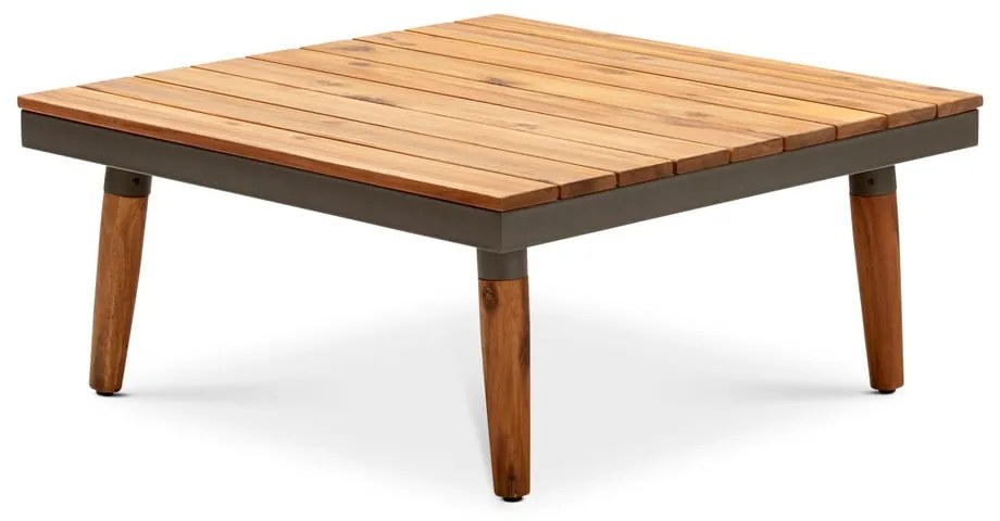 Сив градински диван със структура от акациева дървесина Lustio - Bonami Selection