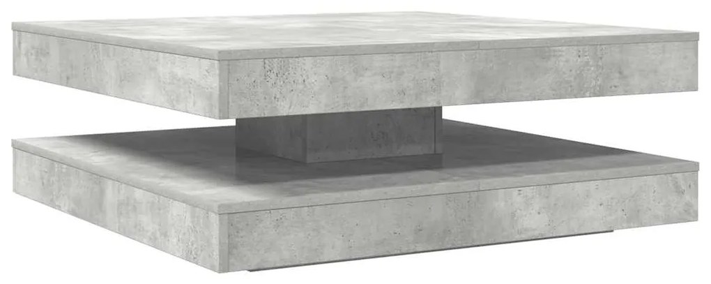 3321354 vidaXL Маса за кафе, въртяща се на 360 градуса бетон сива 90x90x34,5см