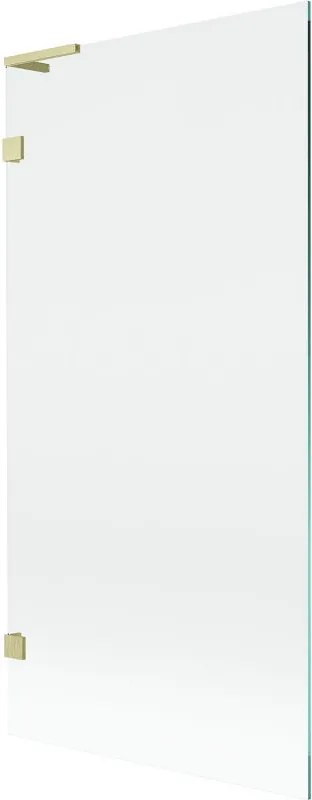 Mexen Lunar L параван за вана 1-крилен 90 x 150 см, прозрачен, златисто четкан - 897L-090-000-55-00