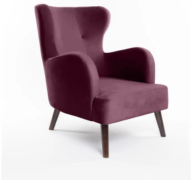 Лилаво кадифено кресло Noemye – Bonami Selection