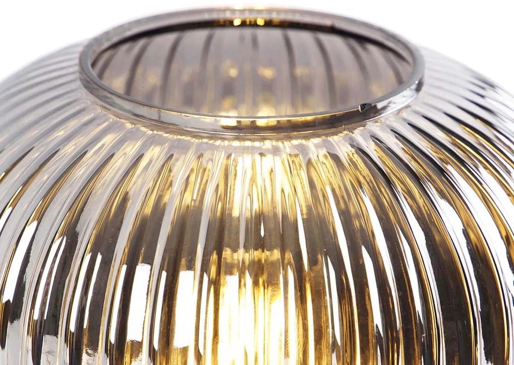 Интелигентна настолна лампа черна с опушено стъкло с WiFi A60 - Karel