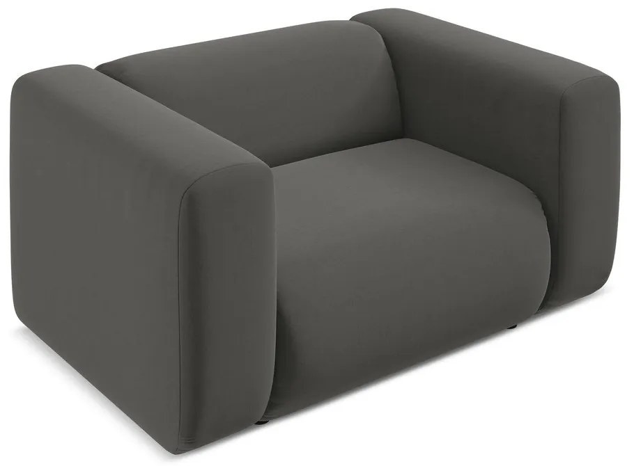 Сиво кадифено кресло Ekahi – Makamii