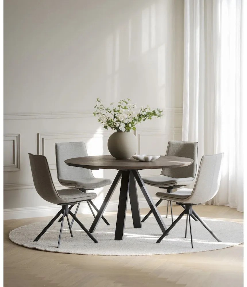 Бежови въртящи се трапезни столове в комплект от 2 броя Lowell - Rowico