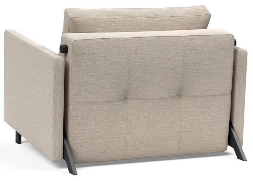 Бежов сгъваем фотьойл с подлакътници Cubed - Innovation