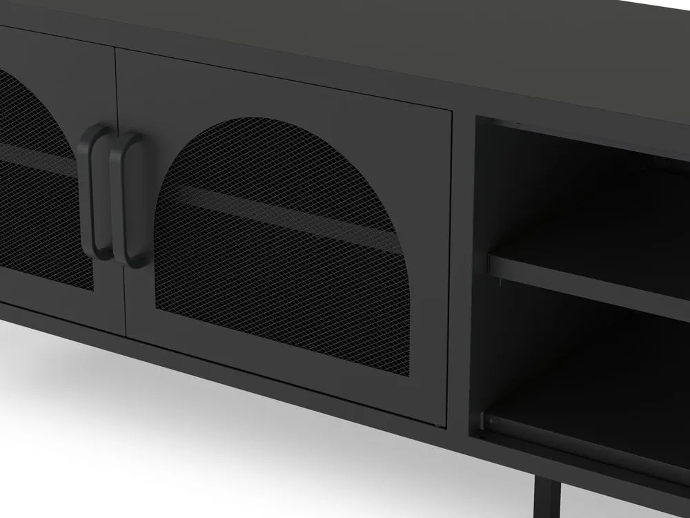 Черна маса за телевизор 160x50 cm Diora – Marckeric