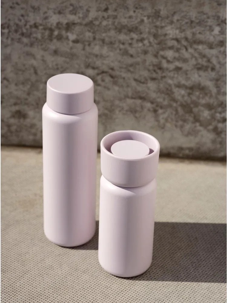 Светлорозова термочаша от неръждаема стомана 400 ml Singles – Zone