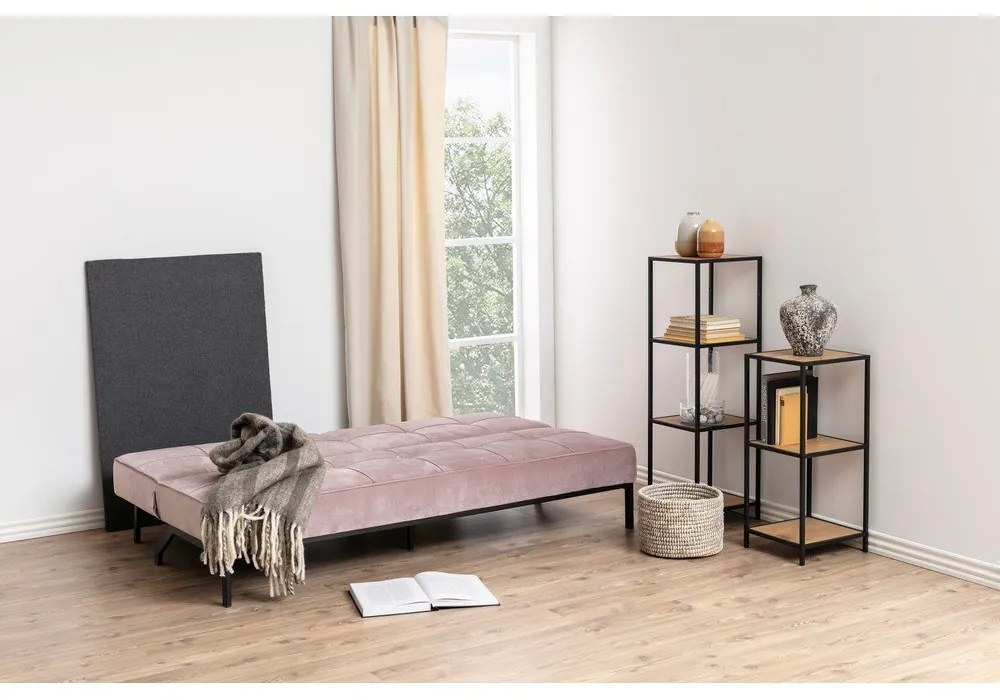 Розов разтегателен диван Perugia - Actona