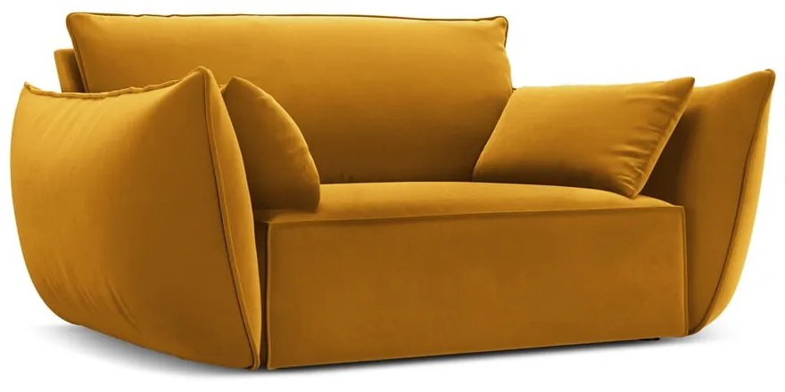Кадифено кресло в цвят горчица Vanda – Mazzini Sofas