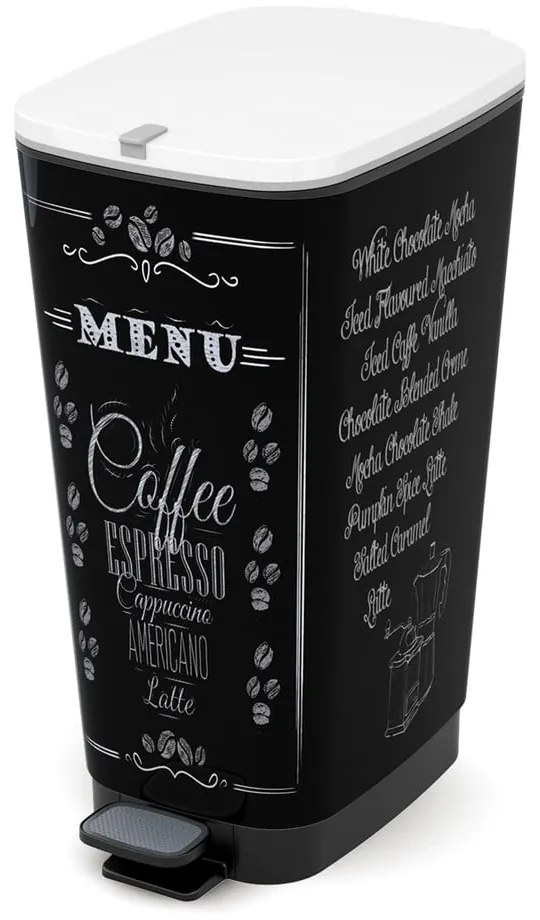 Черно пластмасово кошче за боклук с педал 45 l Chic Bin – KIS