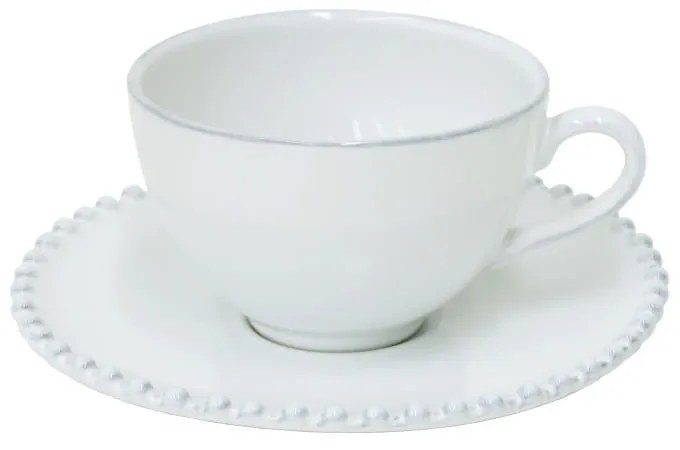 Бяла керамична чаша с чинийка , 250 ml Pearl - Costa Nova