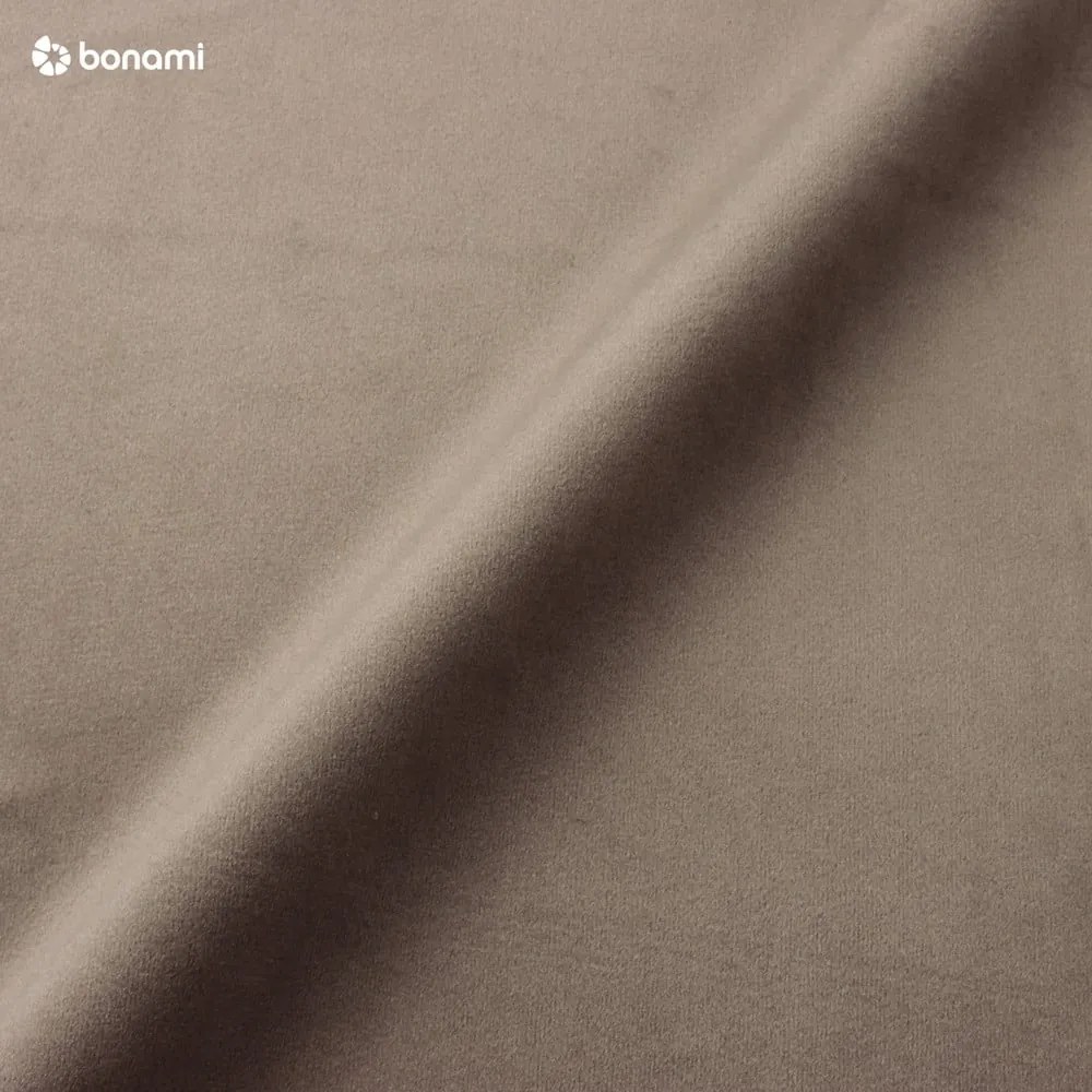 Двойно легло кафяво-сиво тапицирано с включена подматрачна рамка 140x200 cm Akela – Makamii