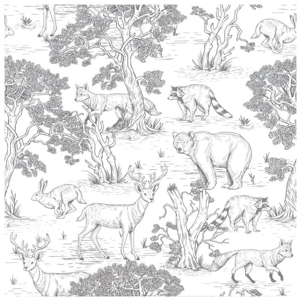 Хартиен детски тапет 100 cm x 280 cm Animals – Dekornik