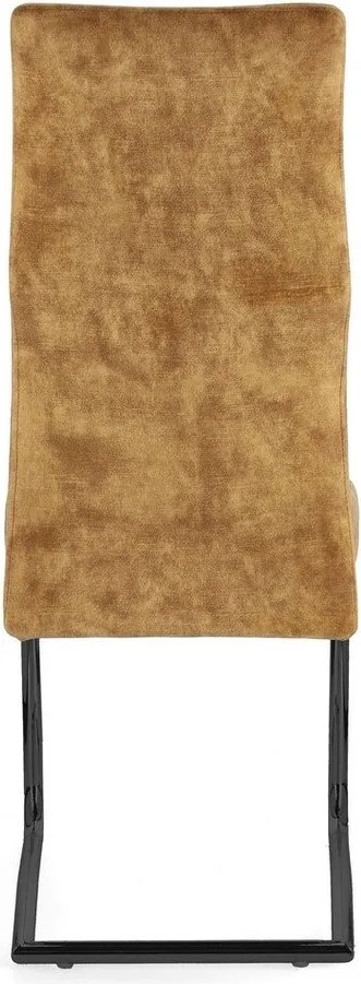 Тапициран трапезен стол в цвят горчица Thelma – Bizzotto