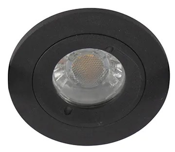 Комплект от 6 модерни вградени спота черни кръгли IP44 - Xena