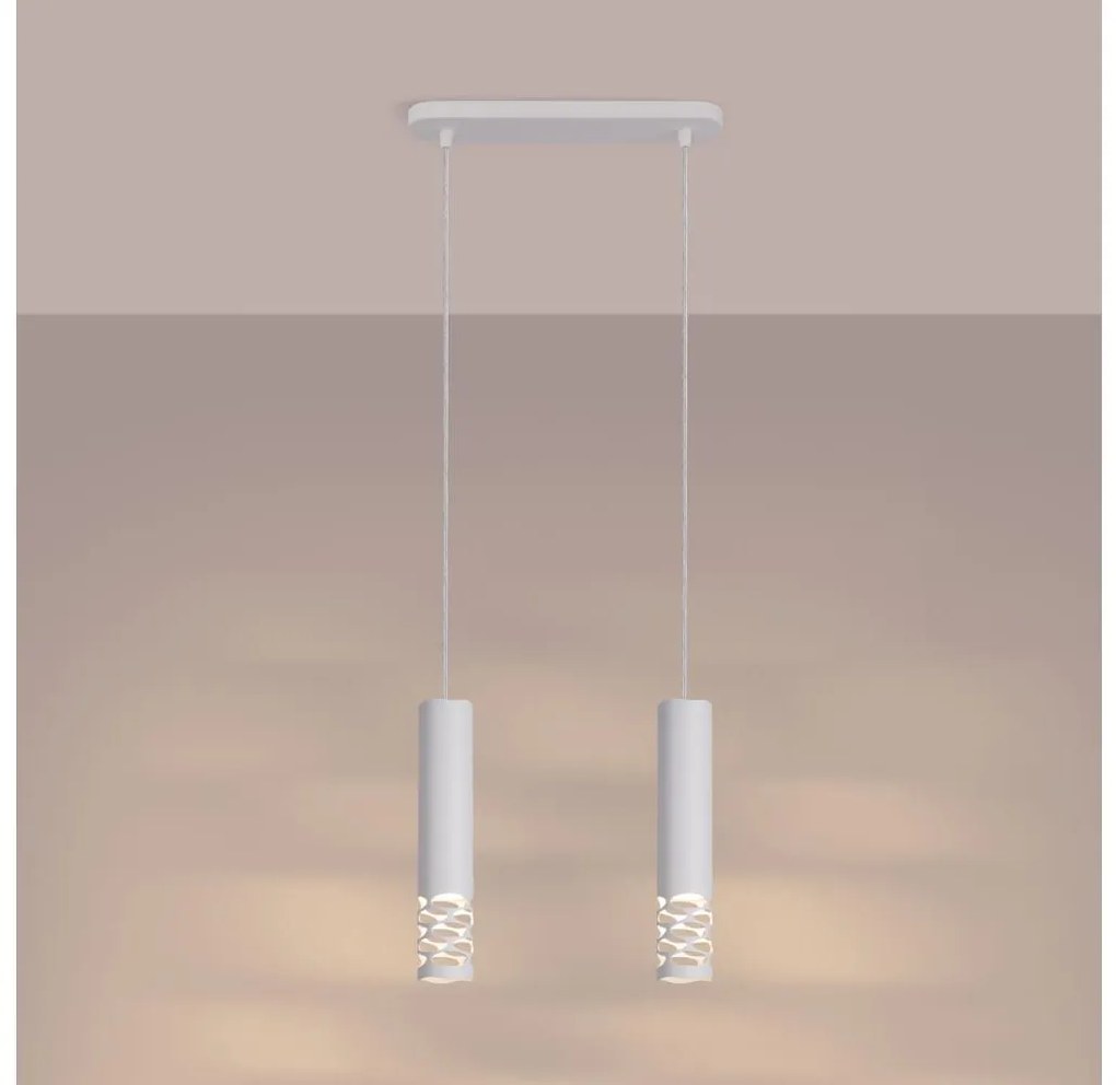 Sollux SL.1692 - Пендел LIRO 2xGU10/10W/230V бял