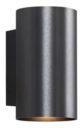 Модерна стенна лампа тъмно сива кръгла 2-светлинна GU10 50mm - Sandy