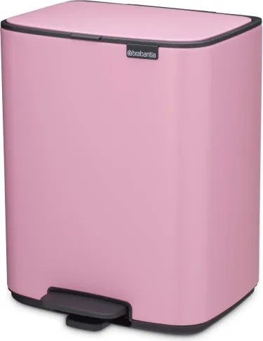 Кош за боклук Brabantia Bo Pedal 1010446, 12 л, Леко затваряне, Противоплъзгаща основа, Розов