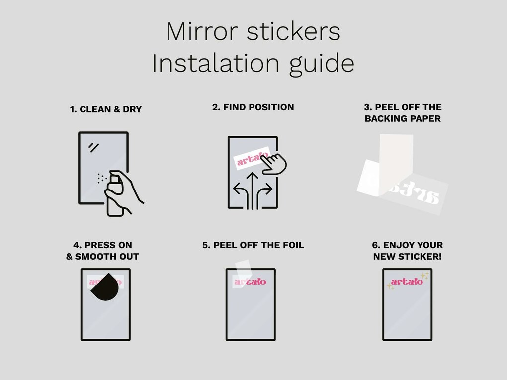 Стикер за огледало S4 – Manifest it 34x6