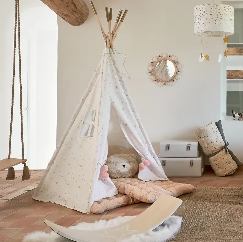 Детска палатка atmosphera Teepee, 130x130x160 cm - Розов