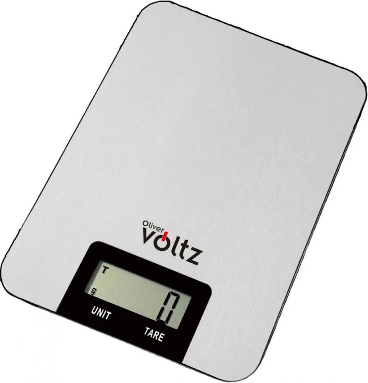 Втора ръка: Кухненска везна Oliver Voltz V51651I, 5 кг, ТАРА, 1 х CR2032, LCD Дисплей 53 х 20мм, Инокс