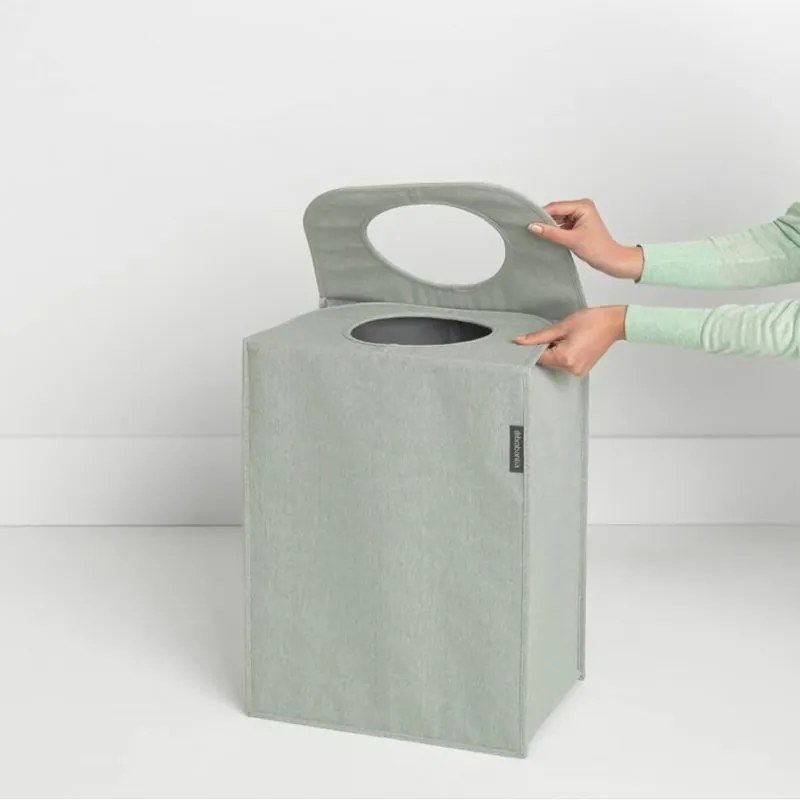 Торба за пране Brabantia 1001095, 55 л, Твърдо и отделящо се дъно, Магнитни дръжки, Зелен