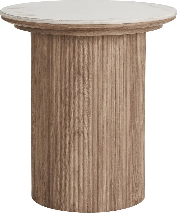 Кръгла странична масичка с плот от имитация на мрамор ø 45 cm Athens – House Nordic