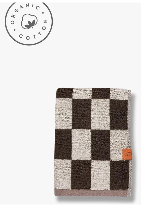 Кафява кърпа от органичен памук от тери 50x90 cm Retro – Mette Ditmer Denmark