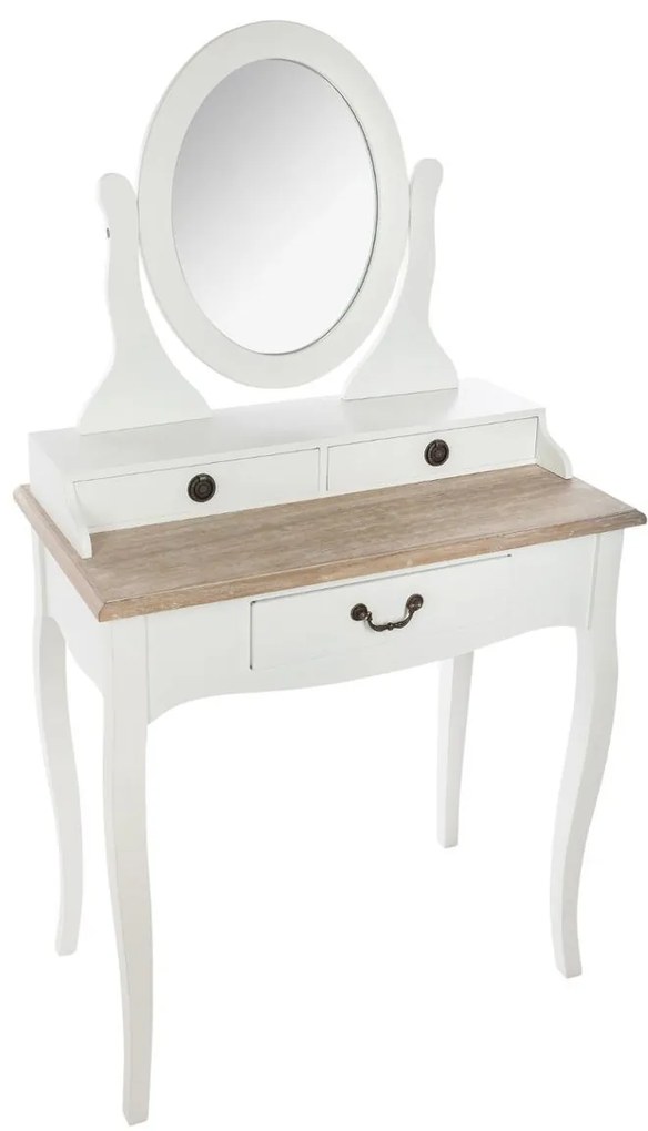 Тоалетка с огледало atmosphera Chrysa, MDF - Бял