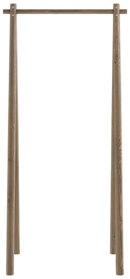 Кафяв шкаф за дрехи от борова дървесина Hongi - Karup Design