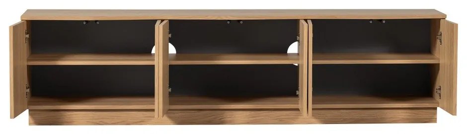 Маса за телевизор от масивен дъб в естествен цвят 200x52x45 cm Zuma – WOOOD