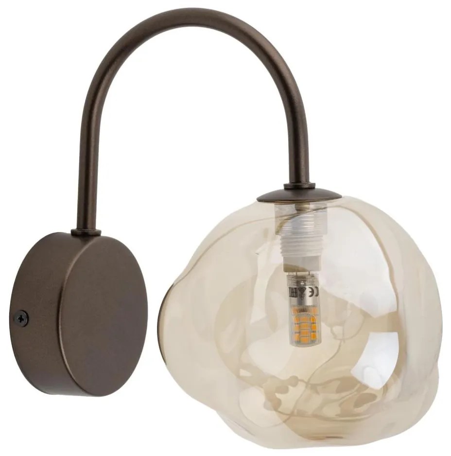 Стенно осветително тяло LAVA 1xG9/8W/230V бронзово/опушено бежово