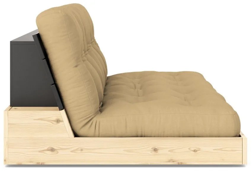 Разтегателен диван в цвят горчица 196 cm Base – Karup Design