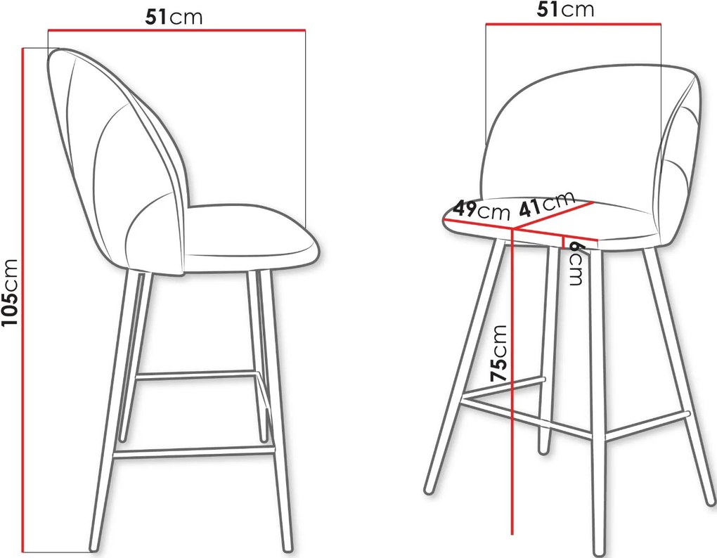 Табуретка Hoker II-Roz Anoixto