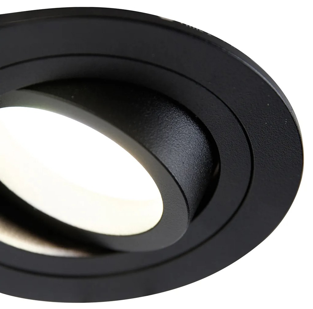 Интелигентен вграден прожектор черен с Wi-Fi GU10 - Rondoo