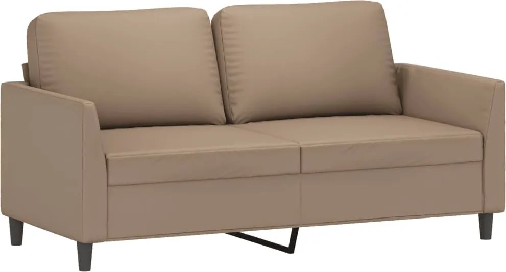 359337 vidaXL 2-местен диван, капучино, 140 см, изкуствена кожа