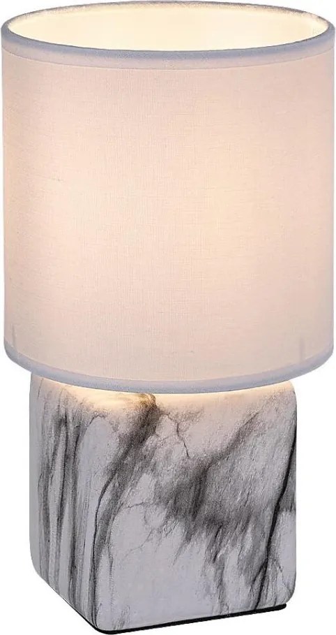 Rabalux 74069 - Настолна лампа NALISA 1xE14/40W/230V, бяла с мраморен декор