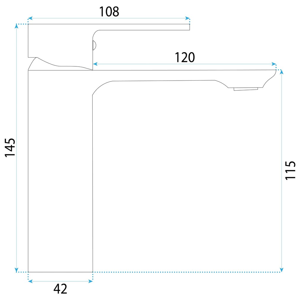 Смесител за мивка Rea Drop Brush Copper low