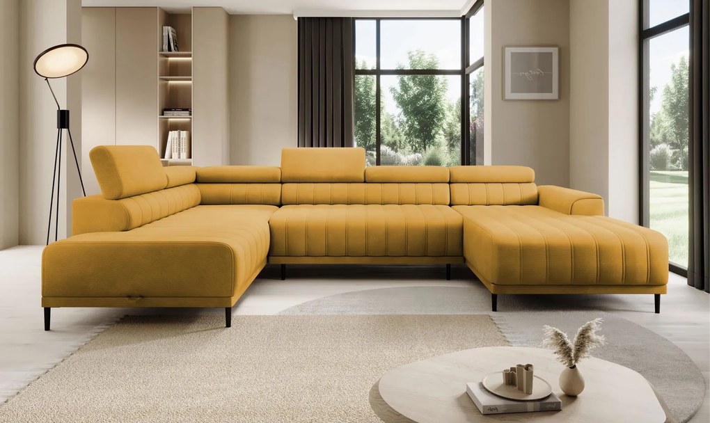 Ъглов диван Caladon Plus-Moustardi-Left