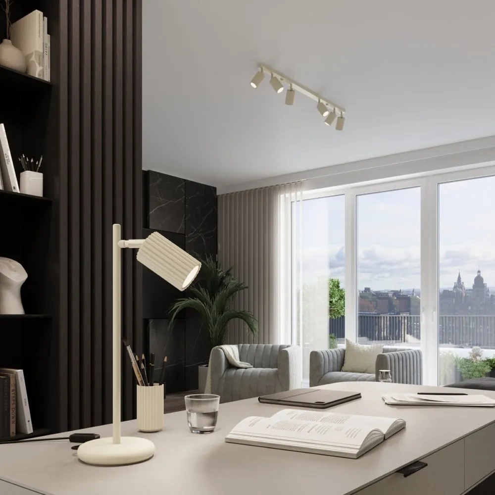 Кремава настолна лампа (височина 43 cm) Gleam – Sollux