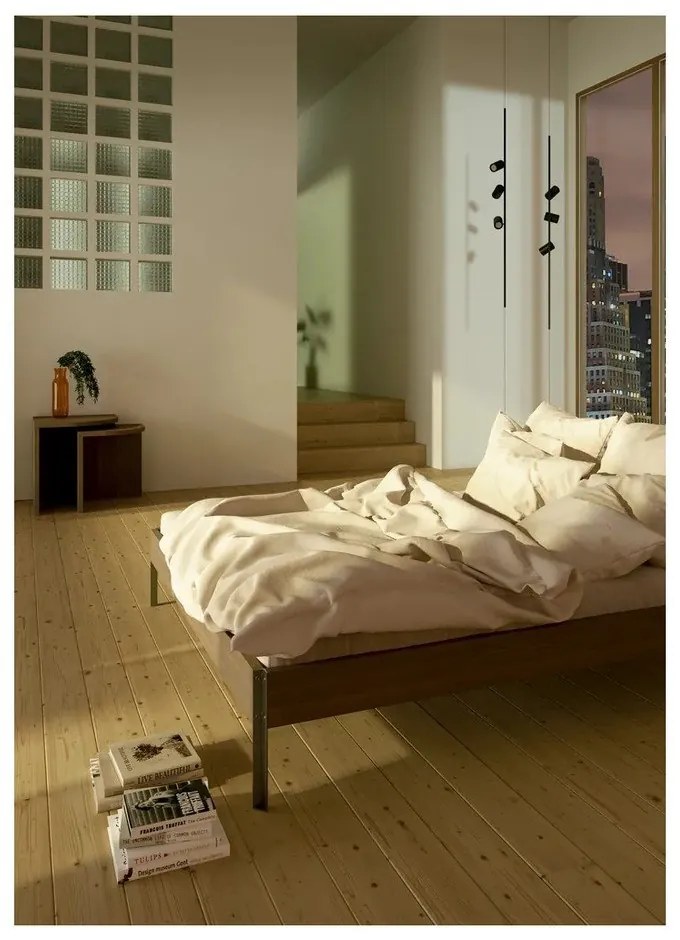 Двойно легло 160x200 cm от масивен бор без табла с включена подматрачна рамка в естествен цвят Core – Karup Design