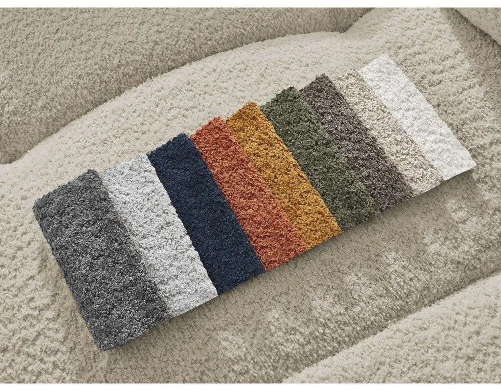 Бежов разтегателен ъглов диван с място за съхранение от букле (ляв ъгъл) Roxelane – Bobochic Paris