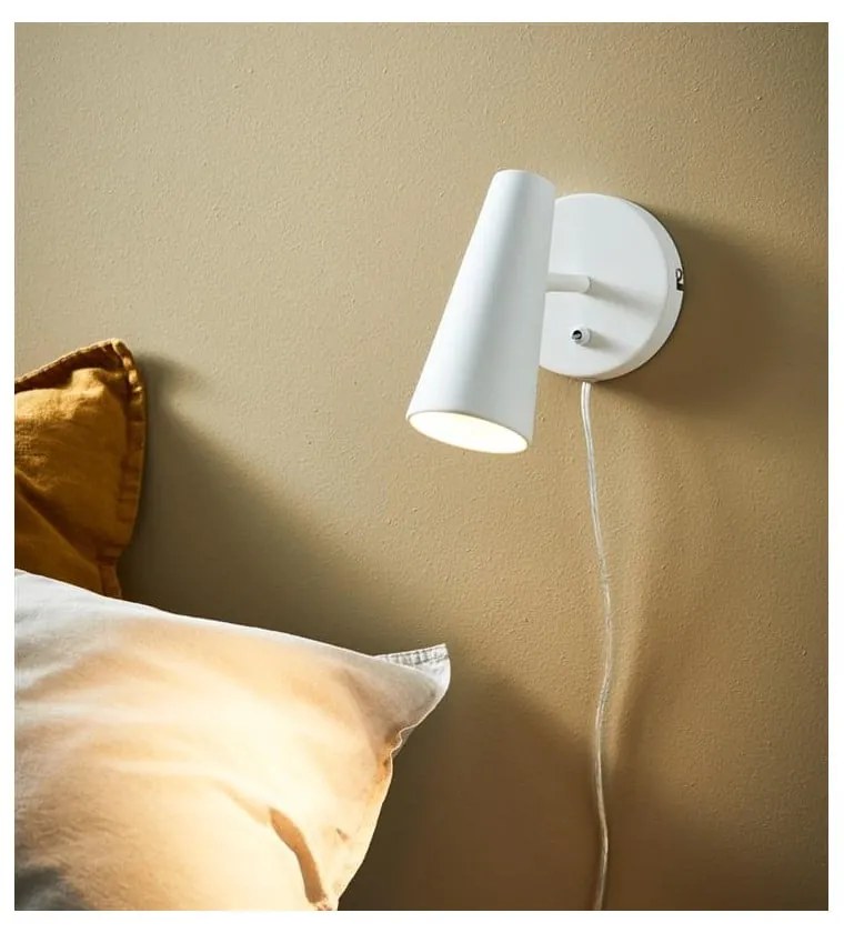 Бяла стенна лампа, височина 17 cm Crest - Markslöjd