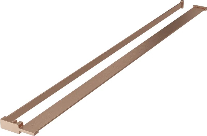 Mexen рафт за душова стена с релинг за кърпи, четкана мед - 800-02-65