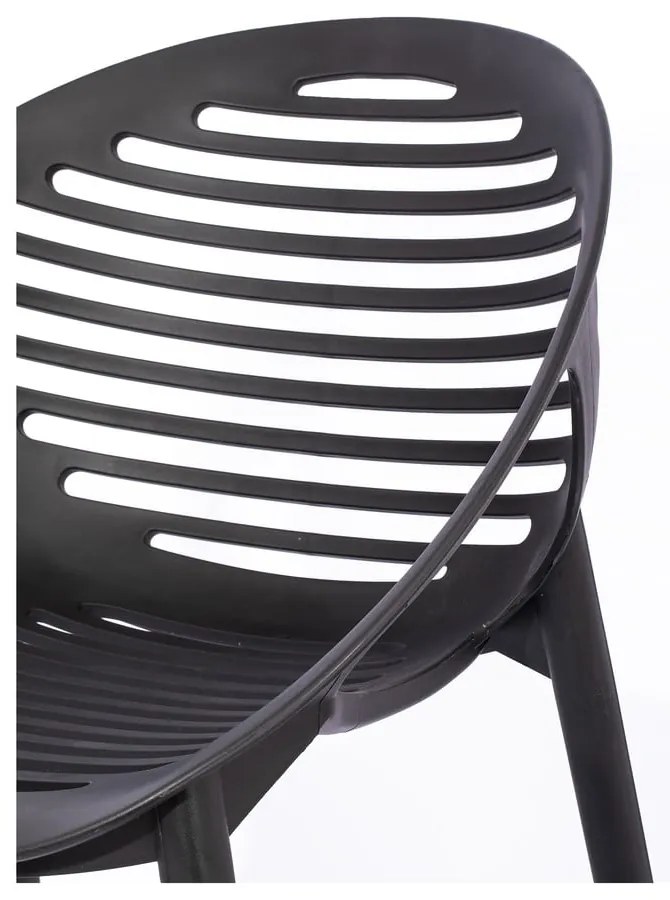 Градински комплект за хранене за 6 души с черен стол Joanna и маса Strong, 210 x 100 cm Strong & Joanna - Bonami Selection