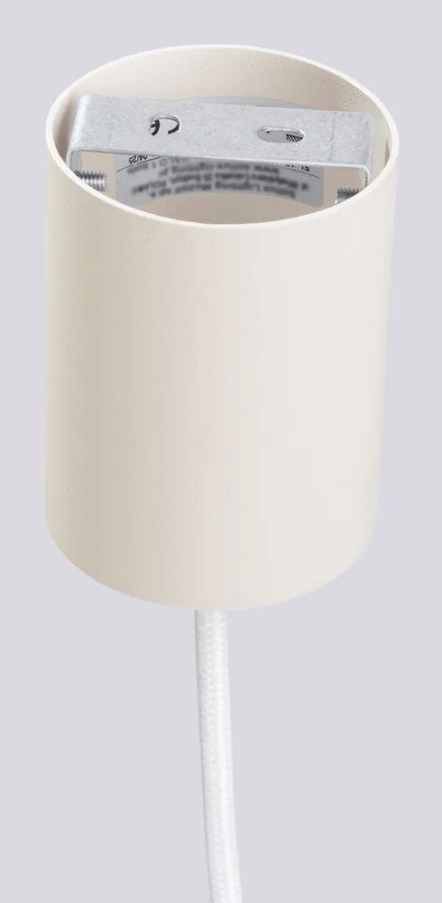 Кремаво висящо осветително тяло със стъклен абажур ø 12 cm Orbital – Sollux